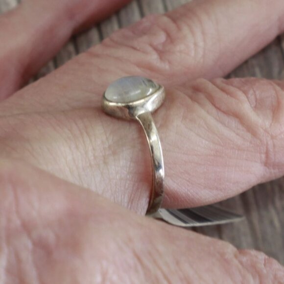 Mesa Ring Moonstone Womens Silver Boho Bohemian Gypsy Gift Present Holiday Daint - Picture 2 of 9